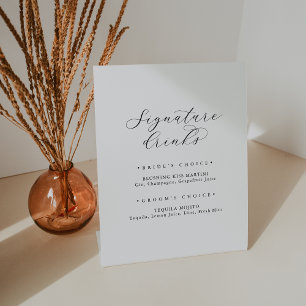 Elegant Script Signature Drinks Sign