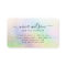 Elegant script signature holograph rainbow glitter