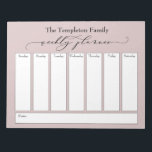 Elegant Script Simple Weekly Planner, Dusty Rose Notepad<br><div class="desc">This versatile weekly planner has been set up with very basic elements that can all be edited... except for the header. The phrase "weekly planner" was rendered in a gorgeous luxury script font and has been placed, as a graphic, at the top of the page. Use the template fields to...</div>