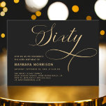 Elegant Script Sixty Black Gold 60th Birthday Invitation<br><div class="desc">Celebrate a momentous occasion with grace and style. This Elegant Script Sixty Black Gold 60th Birthday Invitation features a refined black and gold colour scheme, enhanced with beautiful script lettering. Perfect for commemorating 60 years of life, this invitation exudes sophistication and elegance, making it the ideal choice for a milestone...</div>