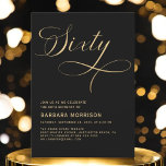 Elegant Script Sixty Black Gold 60th Birthday Invitation<br><div class="desc">Celebrate a momentous occasion with grace and style. This Elegant Script Sixty Black Gold 60th Birthday Invitation features a refined black and gold colour scheme, enhanced with beautiful script lettering. Perfect for commemorating 60 years of life, this invitation exudes sophistication and elegance, making it the ideal choice for a milestone...</div>