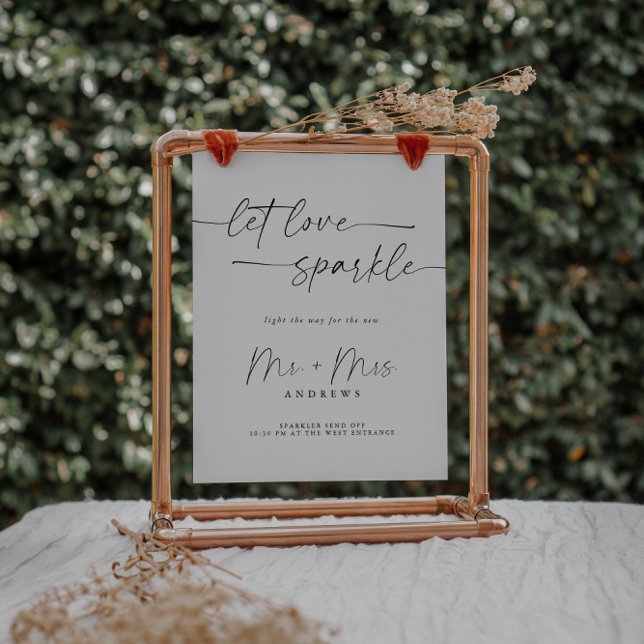 Elegant Script Sparkler Wedding Send Off Sign (Creator Uploaded)
