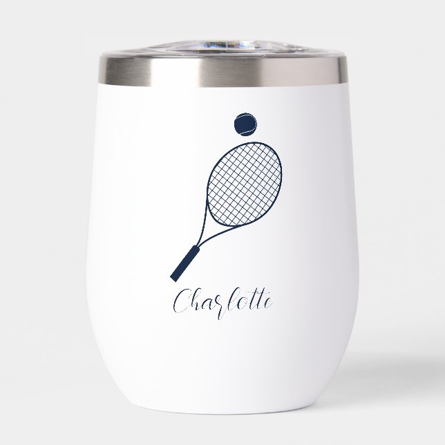Elegant Script Tennis Player Monogram Personalized (Front)