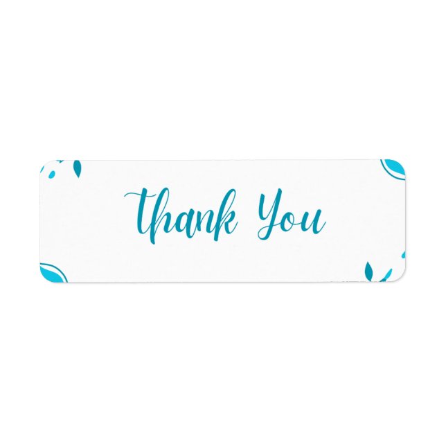 elegant script "thank you" label (Front)