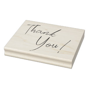 Elegant Script Thank You Rubber Stamp