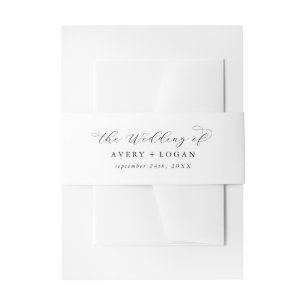 Elegant Script The Wedding Of Invitation Belly Band