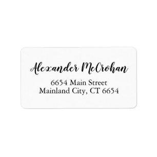 Elegant Script Typography Address Label