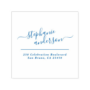 Elegant Script Typography Custom Return Address Self-inking Stamp