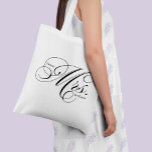 Elegant Script Typography "Future Mrs" Tote Bag<br><div class="desc">Stylish and chic personalized bridal party design.</div>
