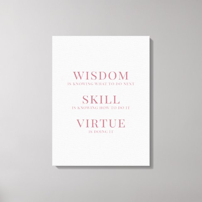 Elegant Script Typography Motivational Quote Canva Canvas Print (Front)