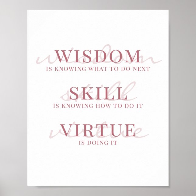Elegant Script Typography Motivational Quote Poster (Front)
