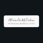 Elegant Script Typography Return Address Label<br><div class="desc">Elegant Script Typography Return Address Label. For further customization,  please click the "Customize it" button and use our design tool to modify this template.</div>
