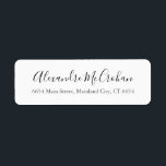 Elegant Script Typography Return Address Label<br><div class="desc">Elegant Script Typography Return Address Label. For further customization,  please click the "Customize it" button and use our design tool to modify this template.</div>