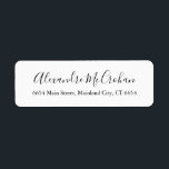 Elegant Script Typography Return Address Label<br><div class="desc">Elegant Script Typography Return Address Label. For further customization,  please click the "Customize it" button and use our design tool to modify this template.</div>