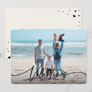 Élégant Script Valentines Carte photo plat de jour