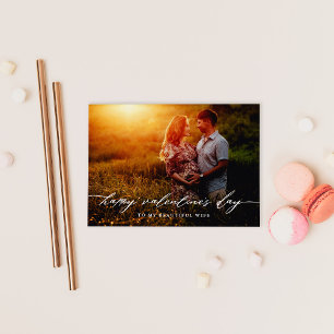 Elegant Script Valentine's Day Photo Overlay Card