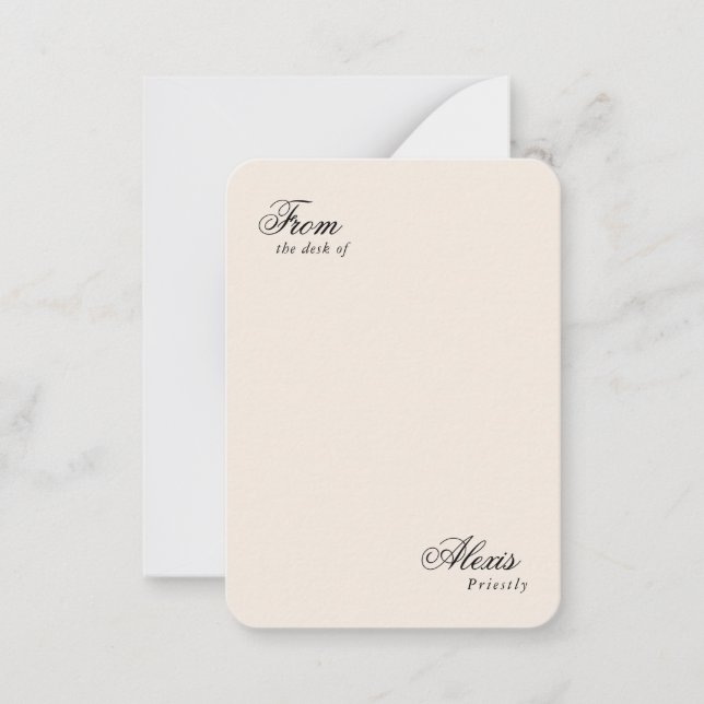 Elegant Script Vintage Feel Personalized  Card (Front)