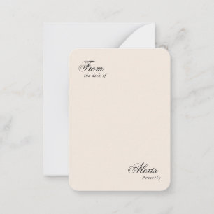 Elegant Script Vintage Feel Personalized  Card