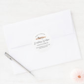 Elegant Script Watercolor Whisk Bakery Catering Classic Round Sticker (Envelope)