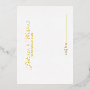 Elegant Script Wedding Advice and Wishes Gold