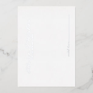 Elegant Script Wedding Advice and Wishes Silver