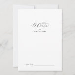 Elegant Script Wedding Advice Card<br><div class="desc">This elegant script wedding advice card is perfect for a simple wedding and can be used for any event. The minimalist black and white design features fancy romantic typography with modern glam style. Customizable in any colour. Keep the design minimal and classy, as is, or personalize it by adding your...</div>