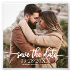 Elegant Script Wedding Budget Save The Date Photo