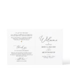 Elegant Script Wedding Ceremony BiFold Program