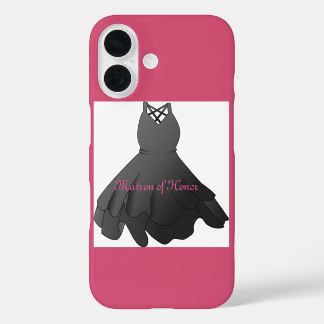 Elegant Script Wedding Dress Matron of Honor Case-Mate iPhone Case (Back)