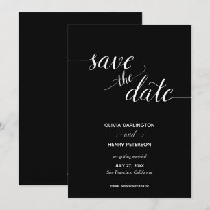 Élégant Script Wedding Enregistrer les cartes de d