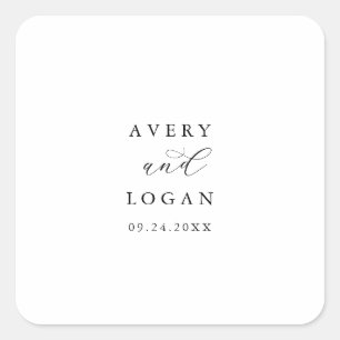 Elegant Script Wedding Envelope Seals