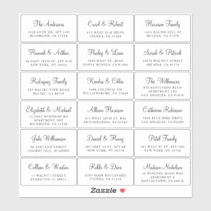 Elegant Script Wedding Guest Address