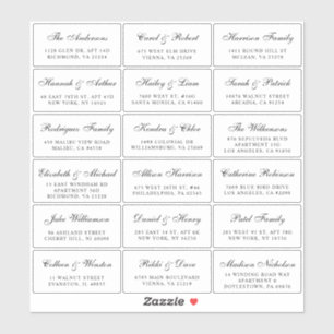 Elegant Script Wedding Guest Address Labels