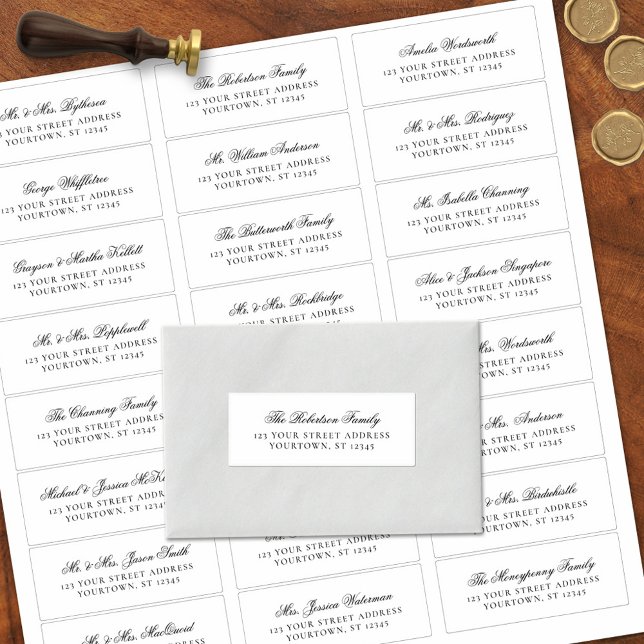 Elegant Script Wedding Guest Address Labels (Creator Uploaded)