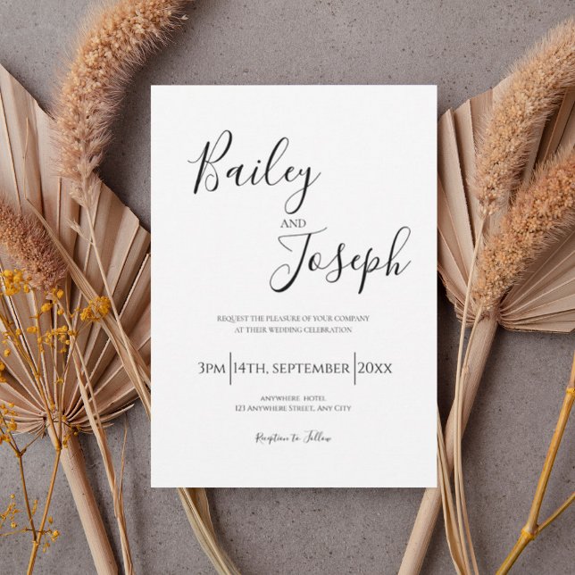 Elegant Script Wedding Invitation (Creator Uploaded)