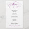 Elegant Script  Wedding Menu - Purple