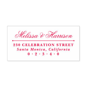 Elegant Script Wedding Names Formal Return Address Self-inking Stamp