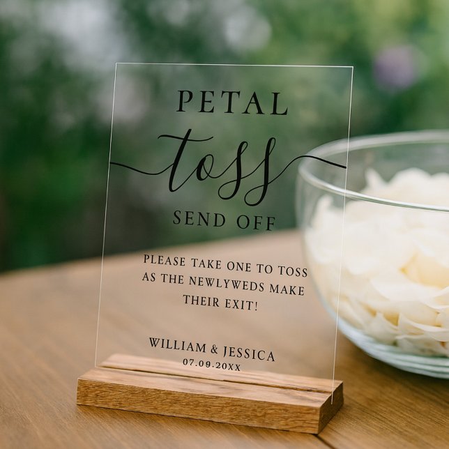 Elegant Script Wedding Petal Toss (Créateur téléchargé)