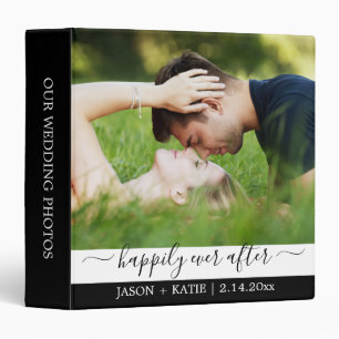 Elegant Script Wedding Photo Album Keepsake Binder