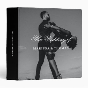 Elegant Script Wedding Photo Album Keepsake Binder
