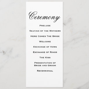 Elegant Script Wedding Program