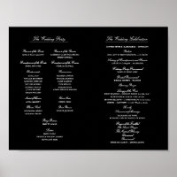 Elegant Script Wedding Program Inside Download