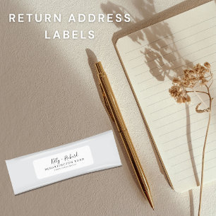 Elegant script wedding return address
