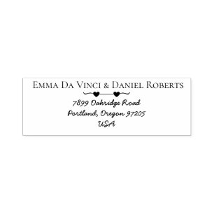 Elegant Script Wedding Return Address Stamp
