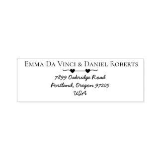 Elegant Script Wedding Return Address Stamp