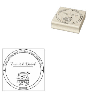 Elegant Script Wedding Return Address Stamp