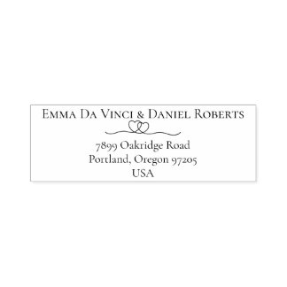 Elegant Script Wedding Return Address Stamp