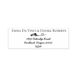 Elegant Script Wedding Return Address Stamp