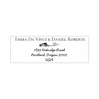 Elegant Script Wedding Return Address Stamp