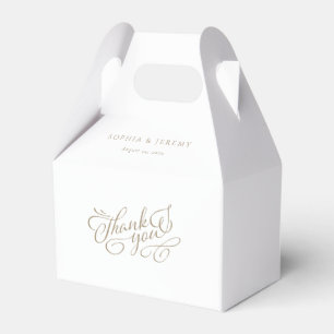 Elegant Script Wedding Thank You Favor Box